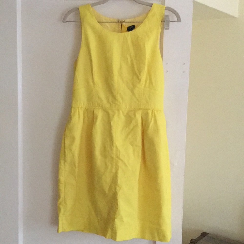 Yellow J.Crew sheath dress 6